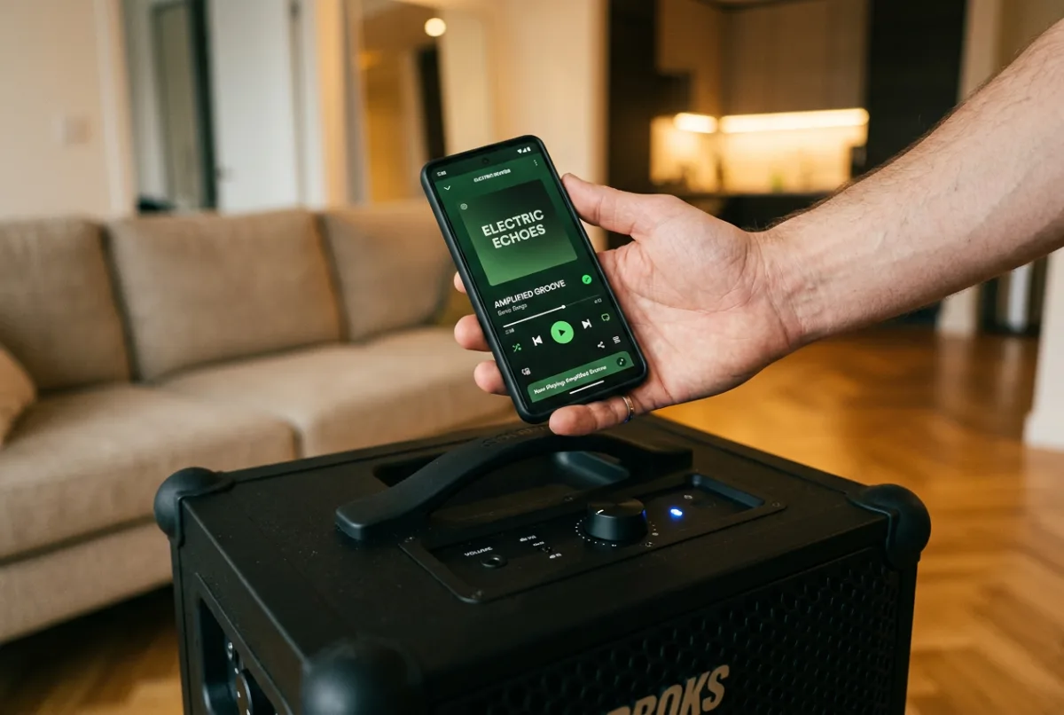 Téléphone qui contrôle la musique