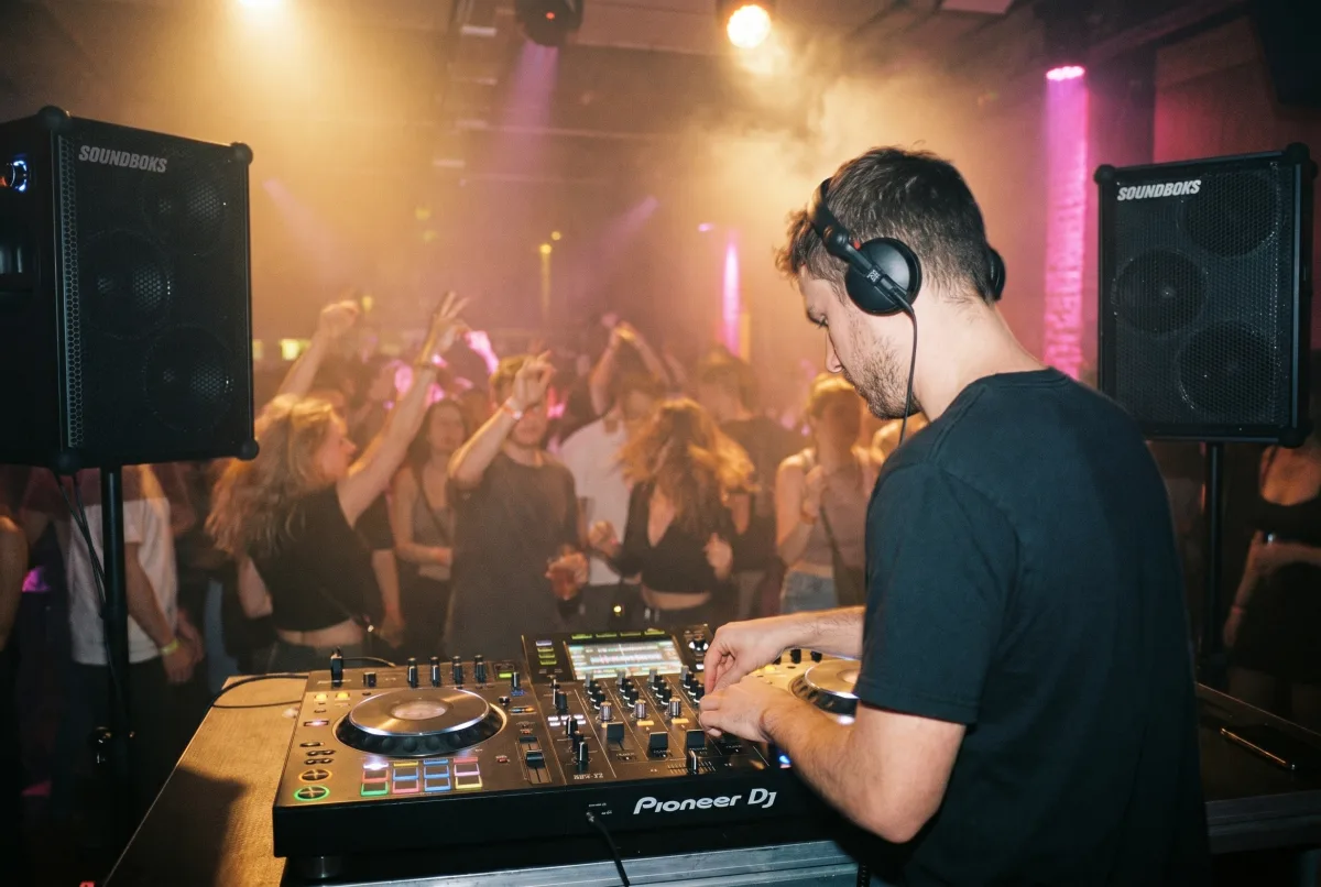 Dancefloor avec lumières d'effets