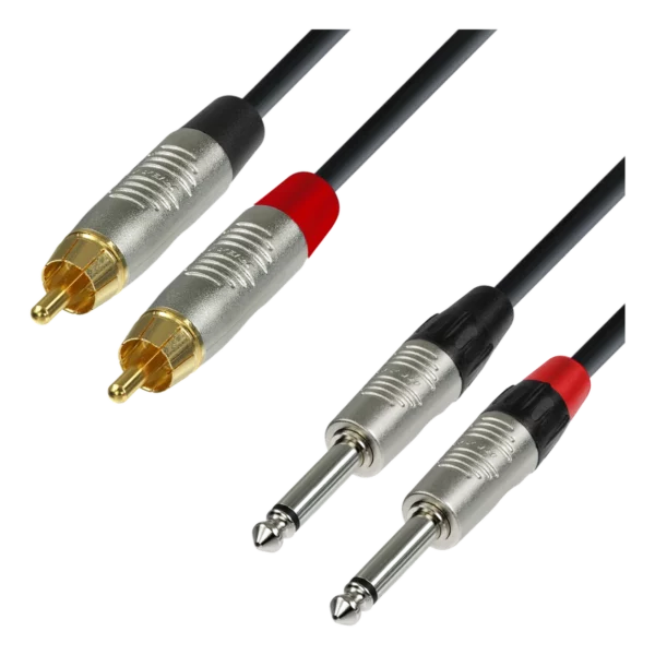 Câble RCA Cinch vers jack 6.35 mm mono 3 mètres, location à Lausanne — AirSound