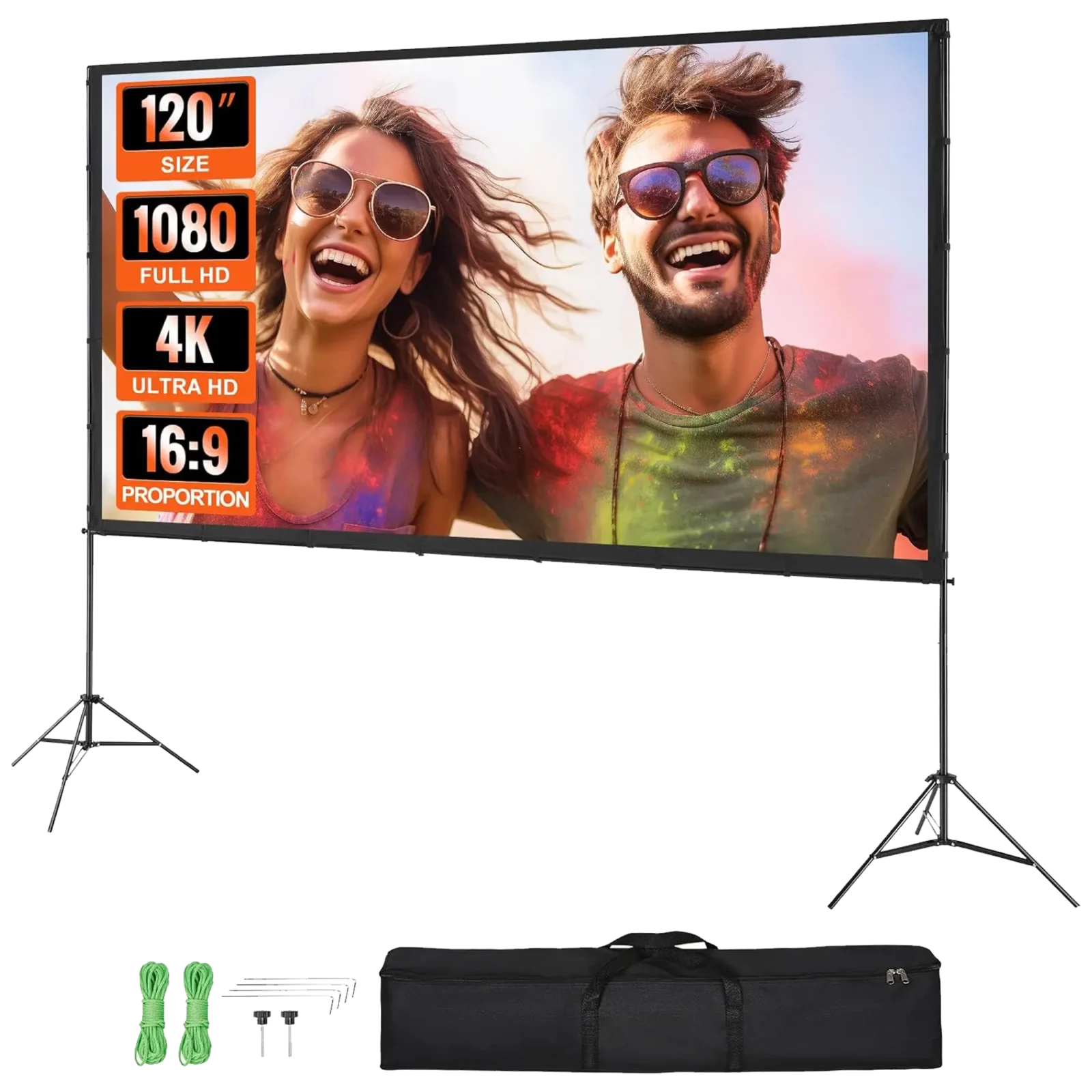 Écran VEVOR 120″ (305 cm) sur pied