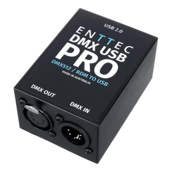 Interface USB-DMX Enttec DMX USB Pro avec entrée et sortie XLR 5-pin, location à Lausanne — AirSound