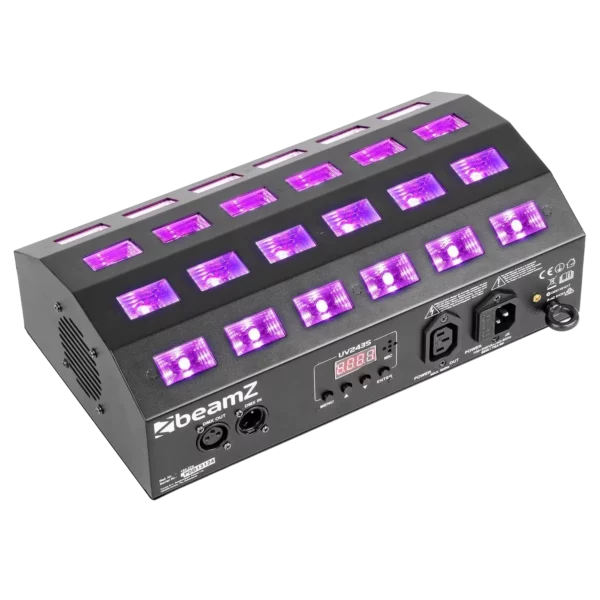 Lumière noire UV BeamZ BUV463 24x3W LED, location éclairage pour soirée fluo à Lausanne et région — AirSound