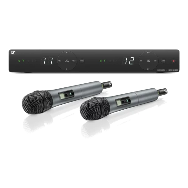 Système microphones sans fil Sennheiser XSW 1-825 Dual, location pour karaoké et conférence à Lausanne et région — AirSound