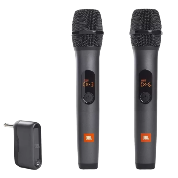 Duo de microphones sans fil JBL Wireless, location pour karaoké et conférence à Lausanne et région — AirSound