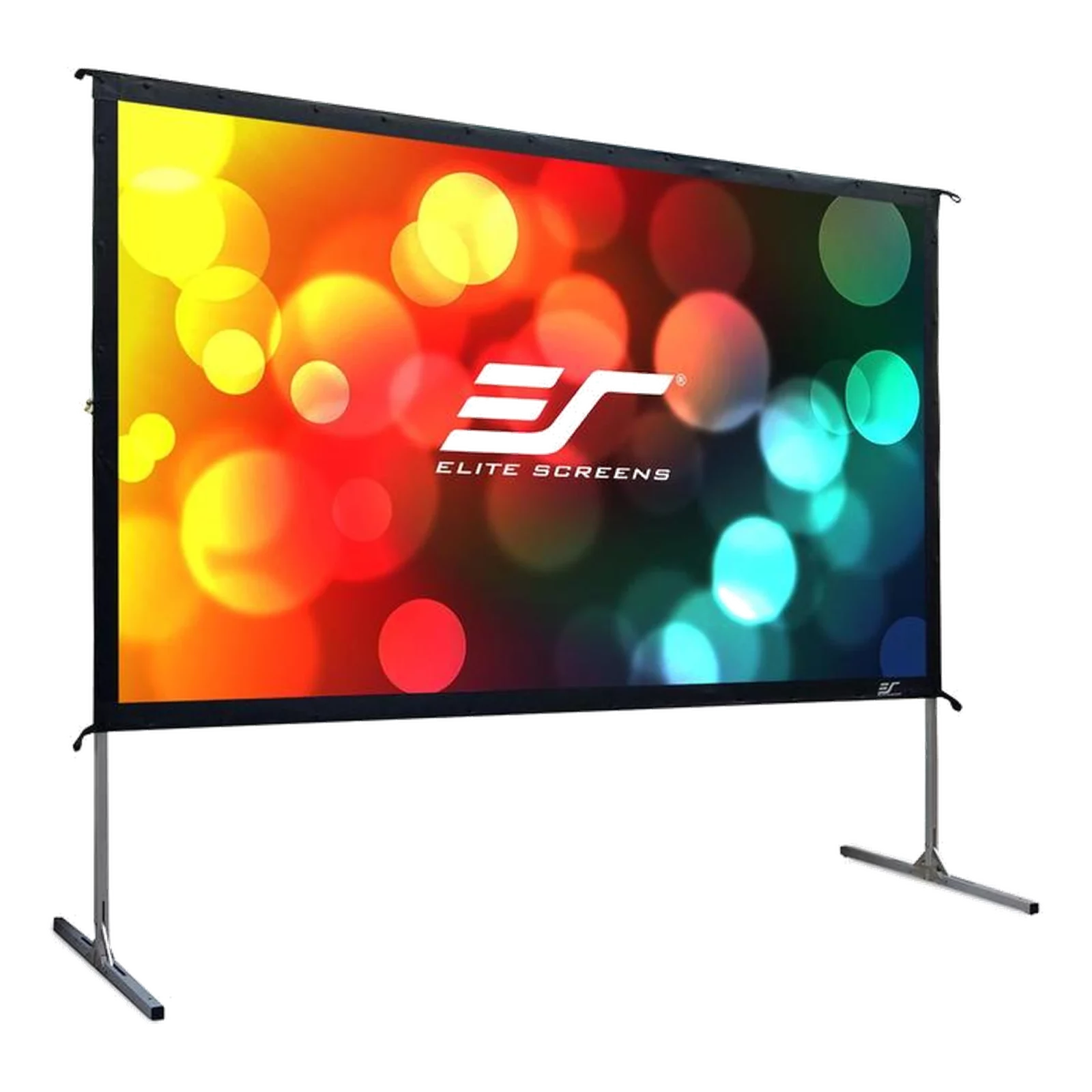Écran fast-fold 120″ (305 cm) — extérieur, dos noir