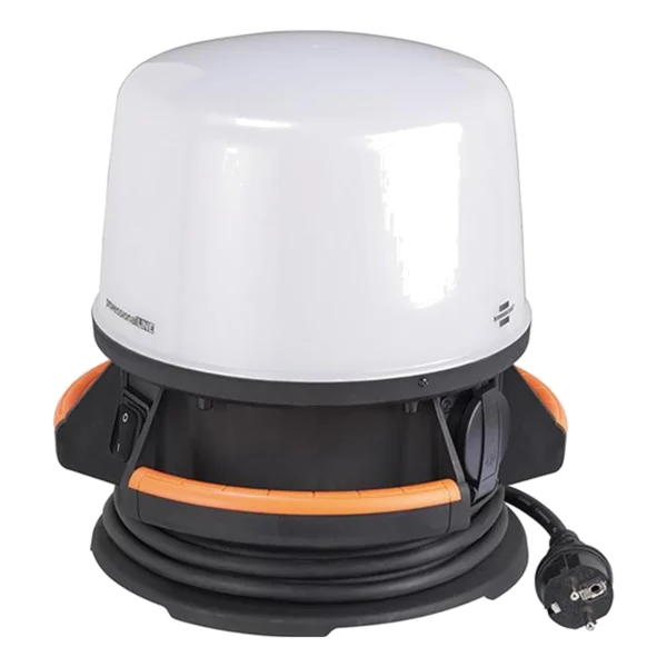 Lampe LED de chantier Brennenstuhl ORUM 360° 12 600 lumens, dôme diffusant, location à Lausanne — AirSound