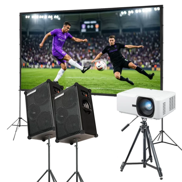 Pack Fan Zone Deluxe AirSound : grand écran match, son stéréo, projecteur