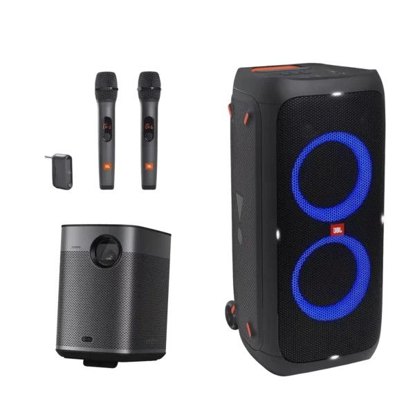 Pack karaoké Lite AirSound : enceinte JBL, micros et écran