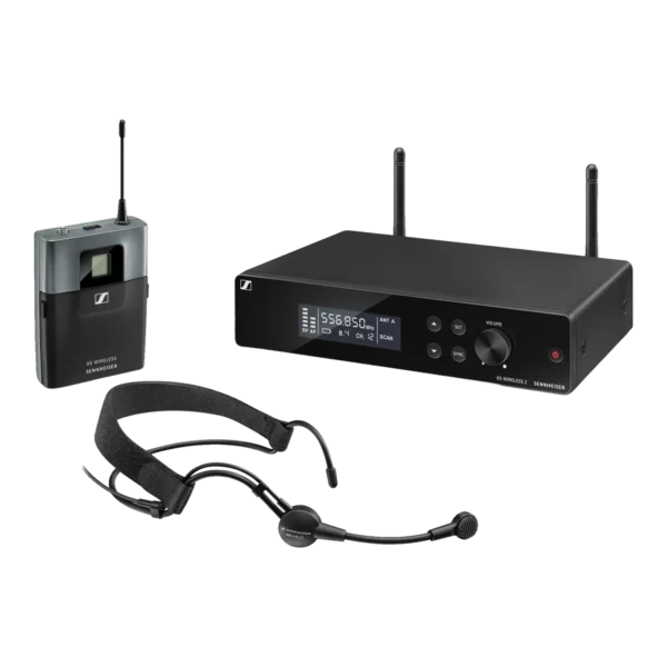 Kit micro serre-tête Sennheiser XSW 2-ME3-A, location pour conférence et animation à Lausanne — AirSound